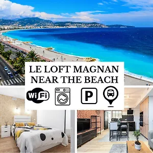  Apartment Le Loft Magnan - Ac- Pres - Wifi - Parking - Confort Et Moderne - Supermarches Et Tram Proches France